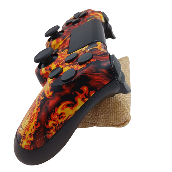 Custom Flame Skull Wireless PS4 Controller BGP-2016 by 4Games Tested Works - Picture 4 of 9